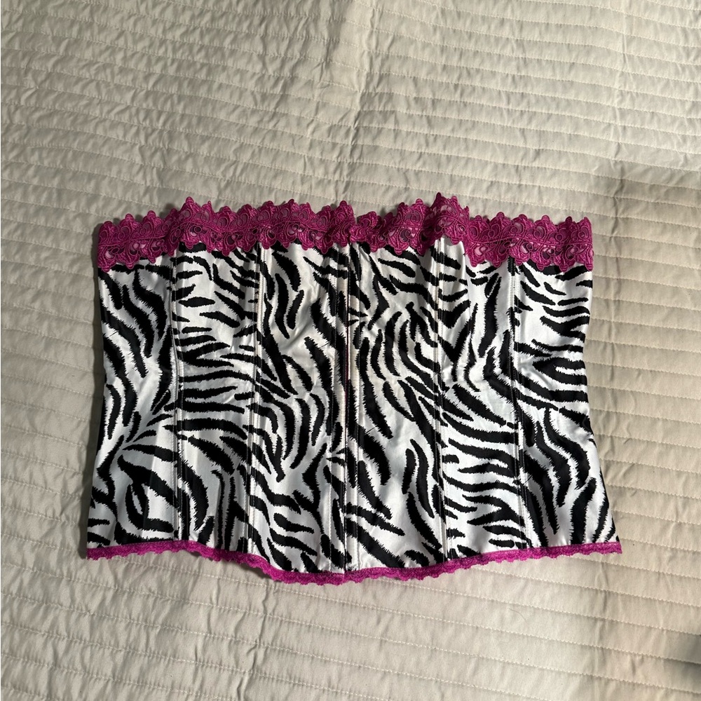 Pink and Black Zebra Print Women's Top